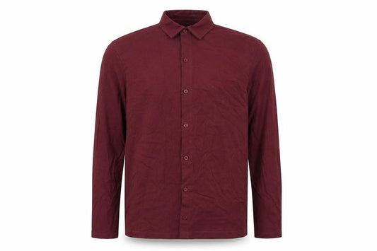 ASOS Mens Red Cotton Button-Up Size M Collared Button