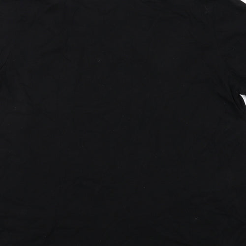 ASOS Womens Black Viscose Basic T-Shirt Size 16 Round Neck - Mama