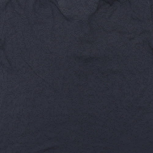 HUGO BOSS Mens Black Geometric Cotton Polo Size M Collared Button