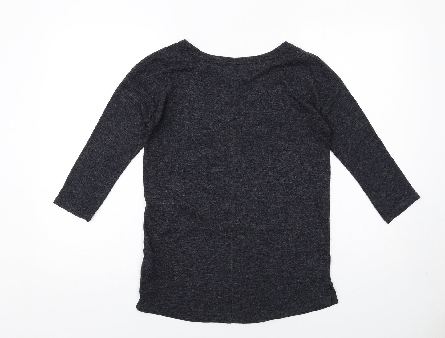 NEXT Womens Grey Polyester Basic T-Shirt Size 8 Round Neck