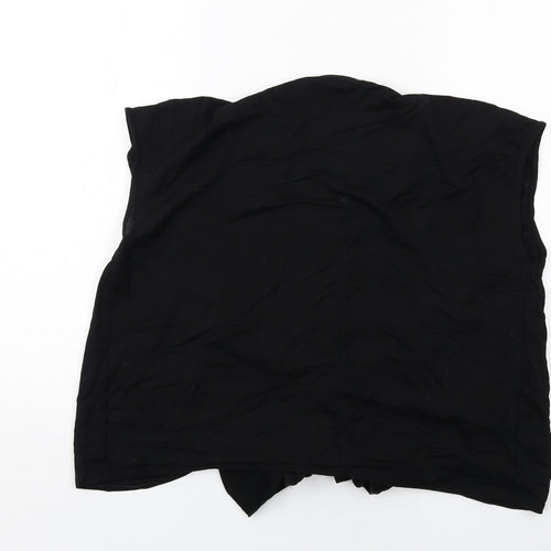 Zara Womens Black Viscose Basic Blouse Size M V-Neck