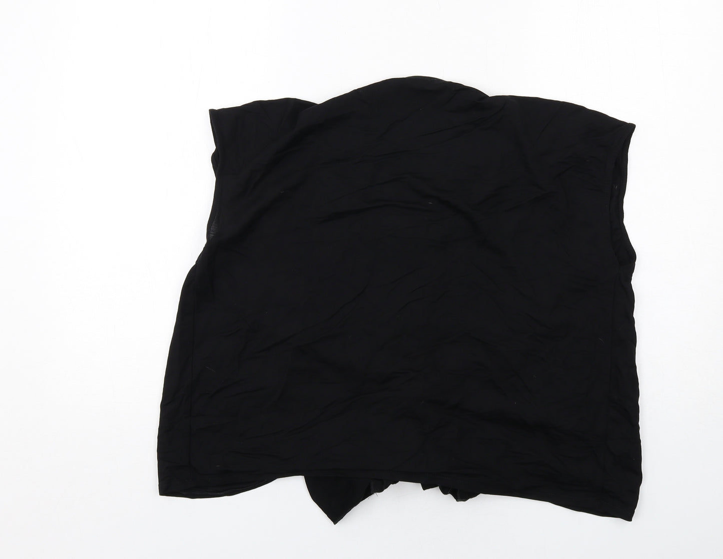 Zara Womens Black Viscose Basic Blouse Size M V-Neck