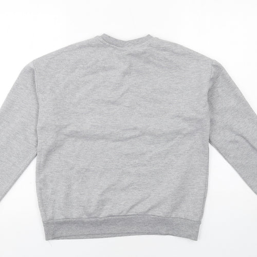 Disney Womens Grey Cotton Pullover Sweatshirt Size 2XS Pullover - Stitch