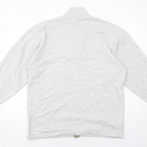 Marks and Spencer Womens Grey Cotton Pullover Sweatshirt Size 16 Zip