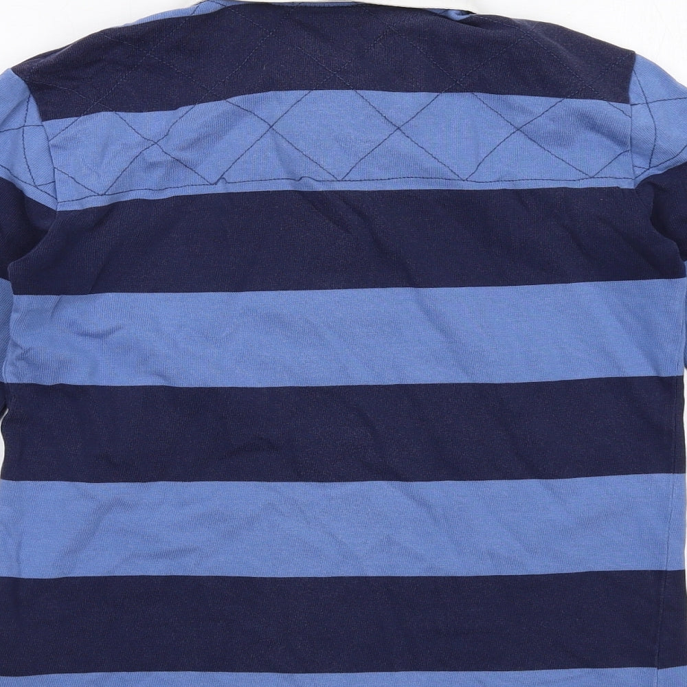 Ralph Lauren Sport Womens Blue Striped Cotton Basic Polo Size S Collared