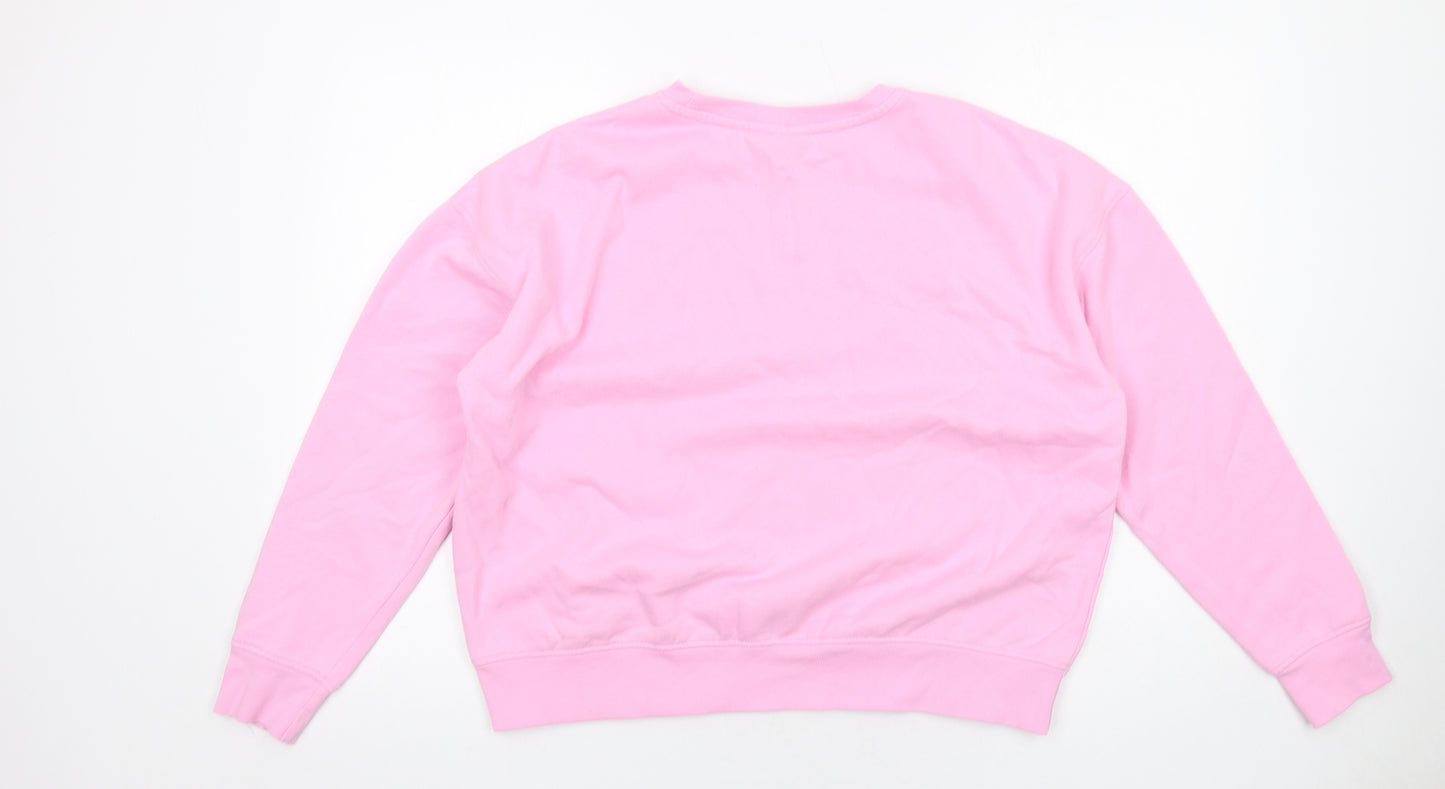 Disney Womens Pink Cotton Pullover Sweatshirt Size M Pullover - Minnie Mouse