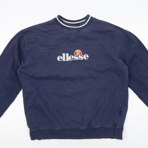 ellesse Mens Blue Polyester Pullover Sweatshirt Size S