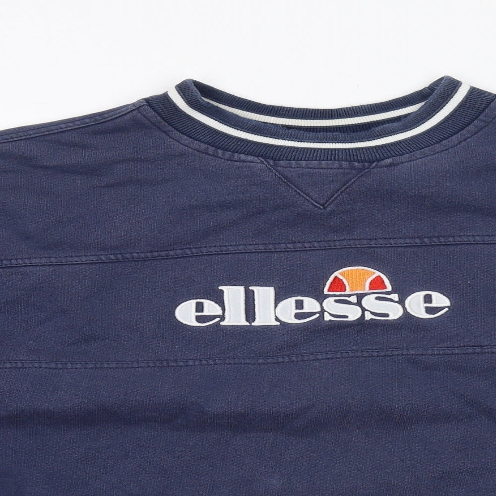 ellesse Mens Blue Polyester Pullover Sweatshirt Size S