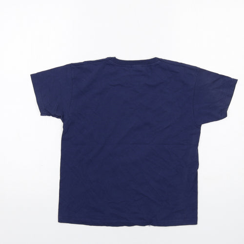 The Grinch Boys Blue Cotton Basic T-Shirt Size 7-8 Years Crew Neck Pullover - Christmas