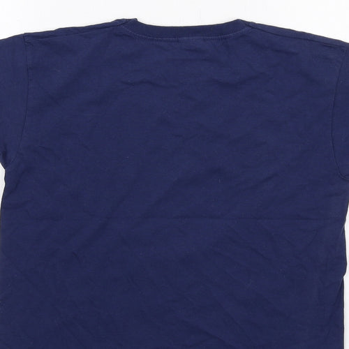 The Grinch Boys Blue Cotton Basic T-Shirt Size 7-8 Years Crew Neck Pullover - Christmas