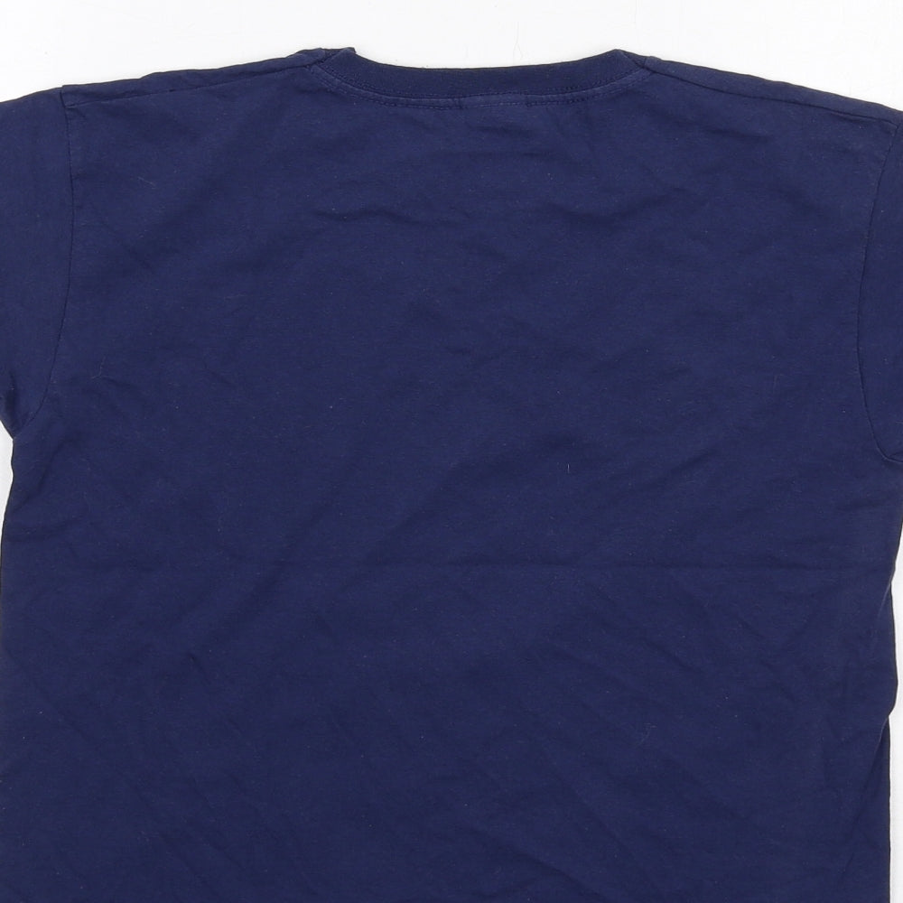 The Grinch Boys Blue Cotton Basic T-Shirt Size 7-8 Years Crew Neck Pullover - Christmas