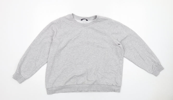 Marks and Spencer Womens Grey Cotton Pullover Sweatshirt Size 20 Pullover
