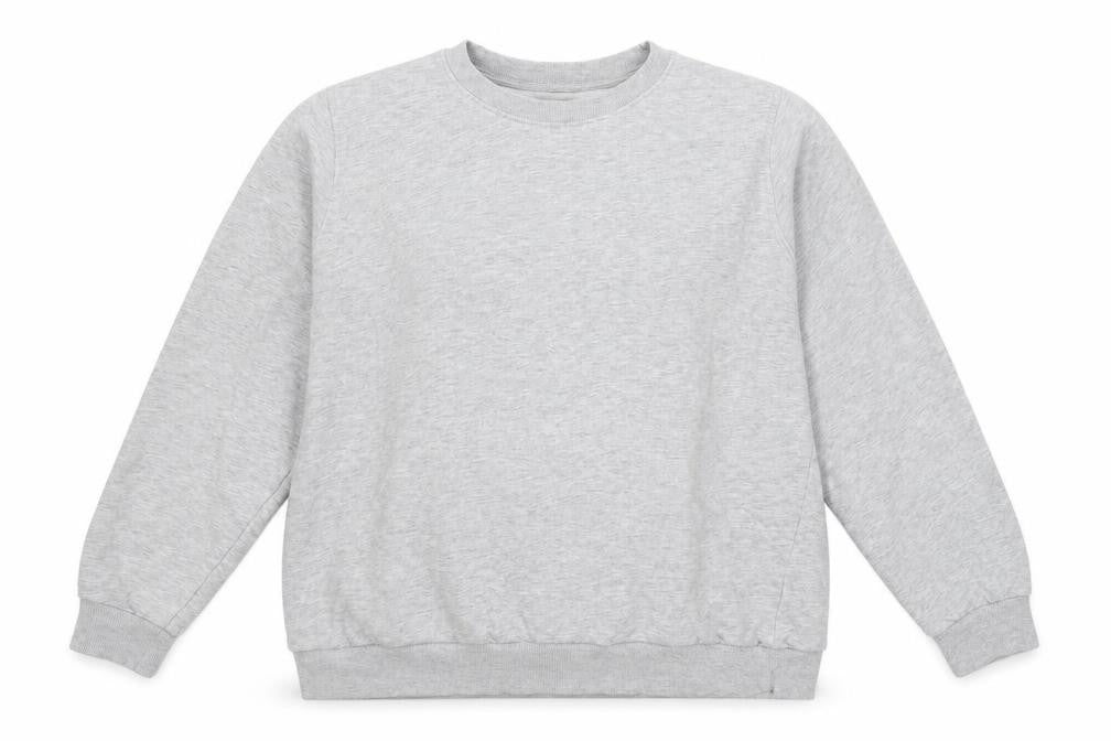 Front view of Marks & Spencer women’s grey cotton pullover sweatshirt, size UK 20, pullover