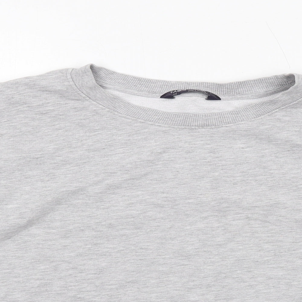 Marks and Spencer Womens Grey Cotton Pullover Sweatshirt Size 20 Pullover