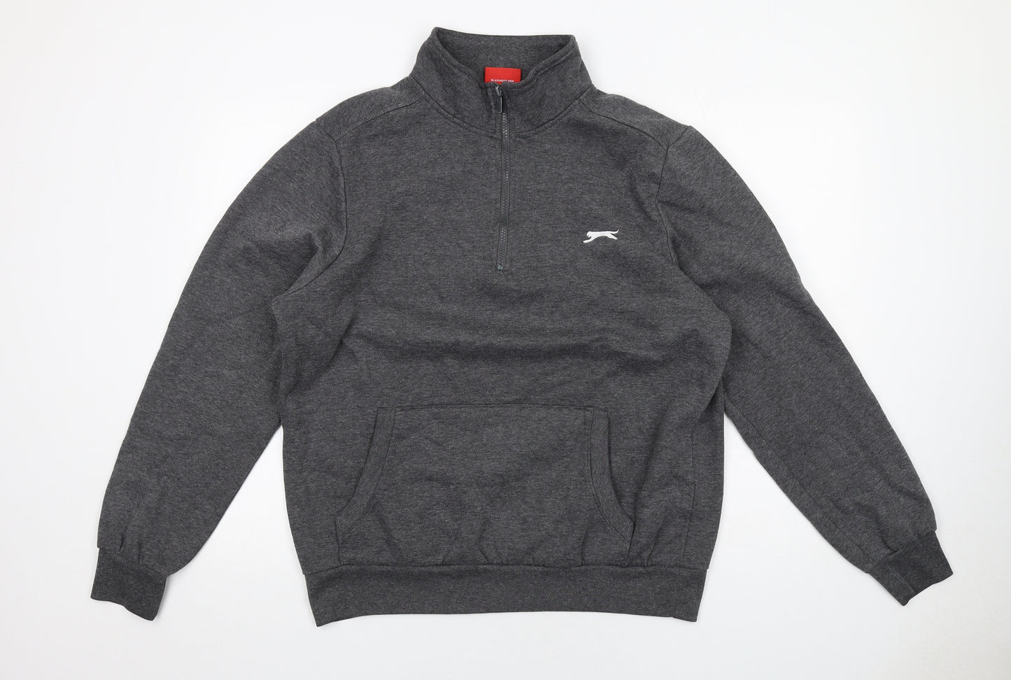 Slazenger Mens Grey Polyester Henley Sweatshirt Size L