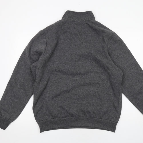 Slazenger Mens Grey Polyester Henley Sweatshirt Size L