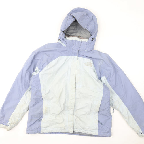 The North Face Womens Blue Rain Coat Coat Size XL Zip
