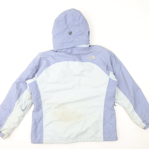The North Face Womens Blue Rain Coat Coat Size XL Zip