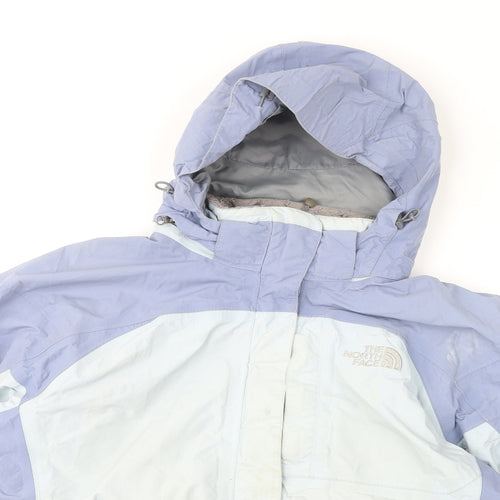 The North Face Womens Blue Rain Coat Coat Size XL Zip