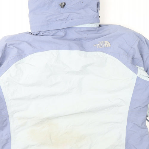 The North Face Womens Blue Rain Coat Coat Size XL Zip