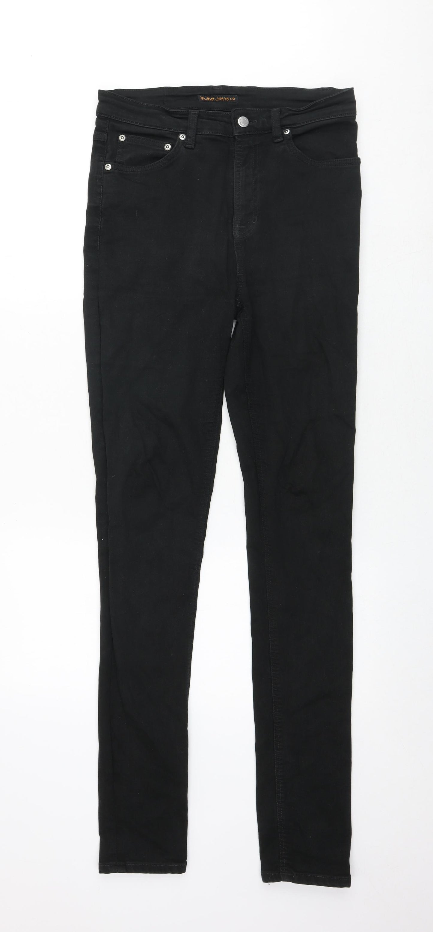Nudie Jeans Co Womens Black Cotton Skinny Jeans Size 31 in L34 in Regular Zip