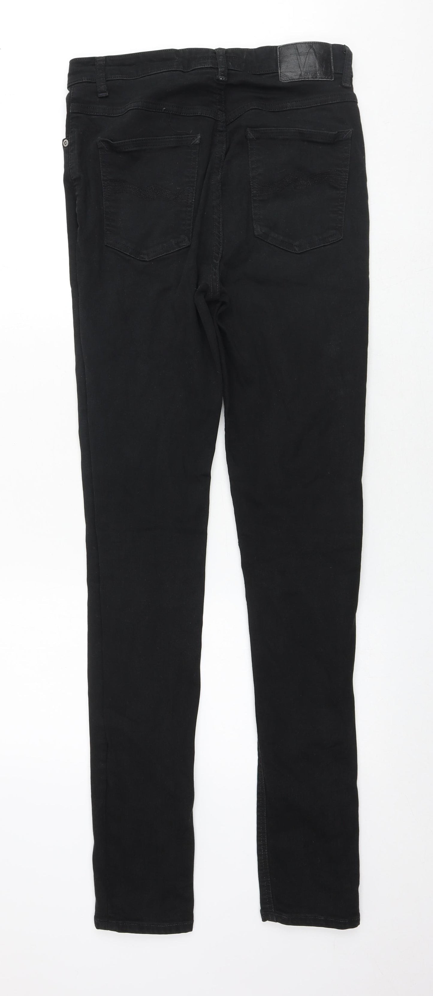 Nudie Jeans Co Womens Black Cotton Skinny Jeans Size 31 in L34 in Regular Zip