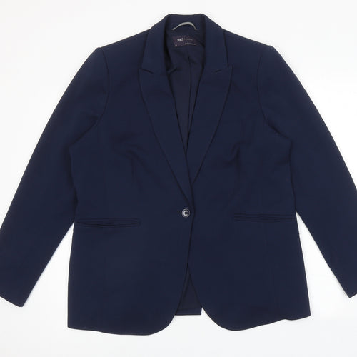 Marks and Spencer Womens Blue Polyester Jacket Suit Jacket Size 18
