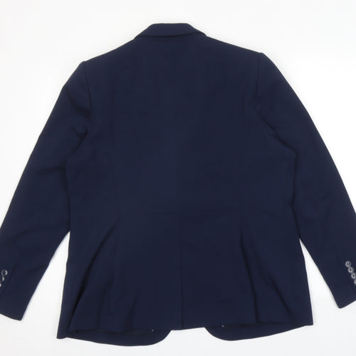 Marks and Spencer Womens Blue Polyester Jacket Suit Jacket Size 18