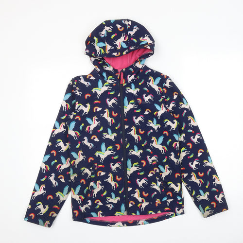 Mountain Warehouse Girls Multicoloured Geometric Jacket Size 11-12 Years Zip - Unicorn Print