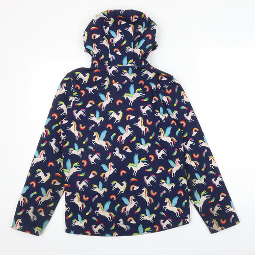 Mountain Warehouse Girls Multicoloured Geometric Jacket Size 11-12 Years Zip - Unicorn Print