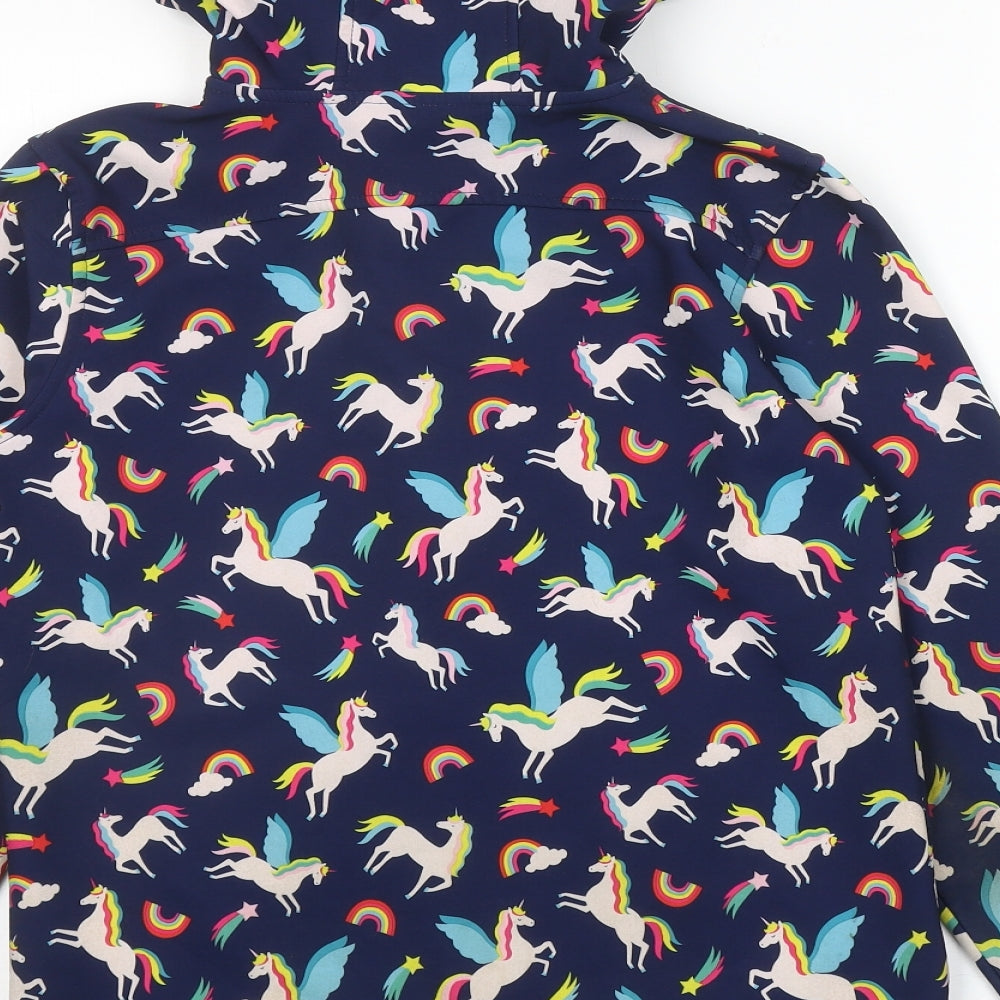 Mountain Warehouse Girls Multicoloured Geometric Jacket Size 11-12 Years Zip - Unicorn Print