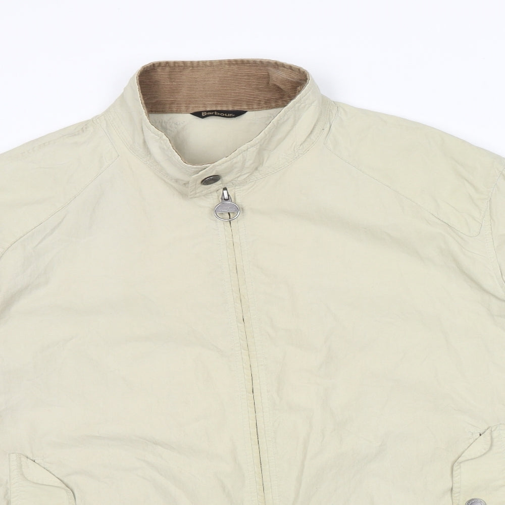 Barbour Mens Beige Bomber Jacket Jacket Size XL Zip