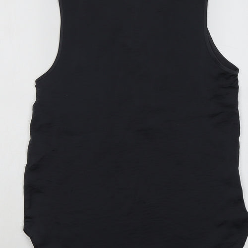 H&M Womens Grey Polyester Basic Tank Size 4 V-Neck