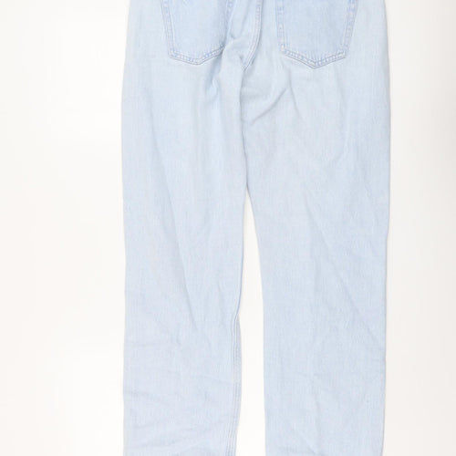 RESERVED Womens Blue Cotton Straight Jeans Size 10 L29 in Regular Button