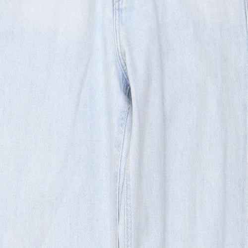 RESERVED Womens Blue Cotton Straight Jeans Size 10 L29 in Regular Button
