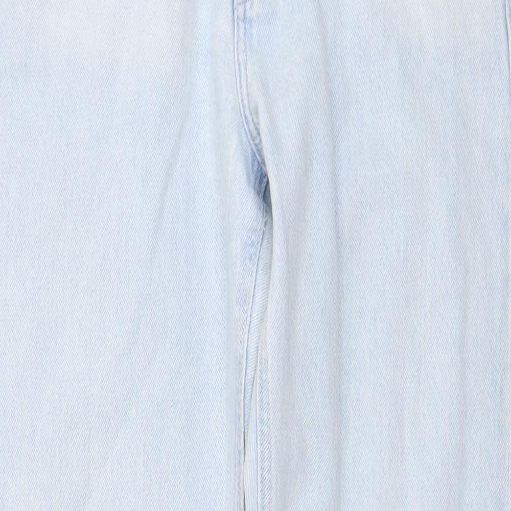 RESERVED Womens Blue Cotton Straight Jeans Size 10 L29 in Regular Button