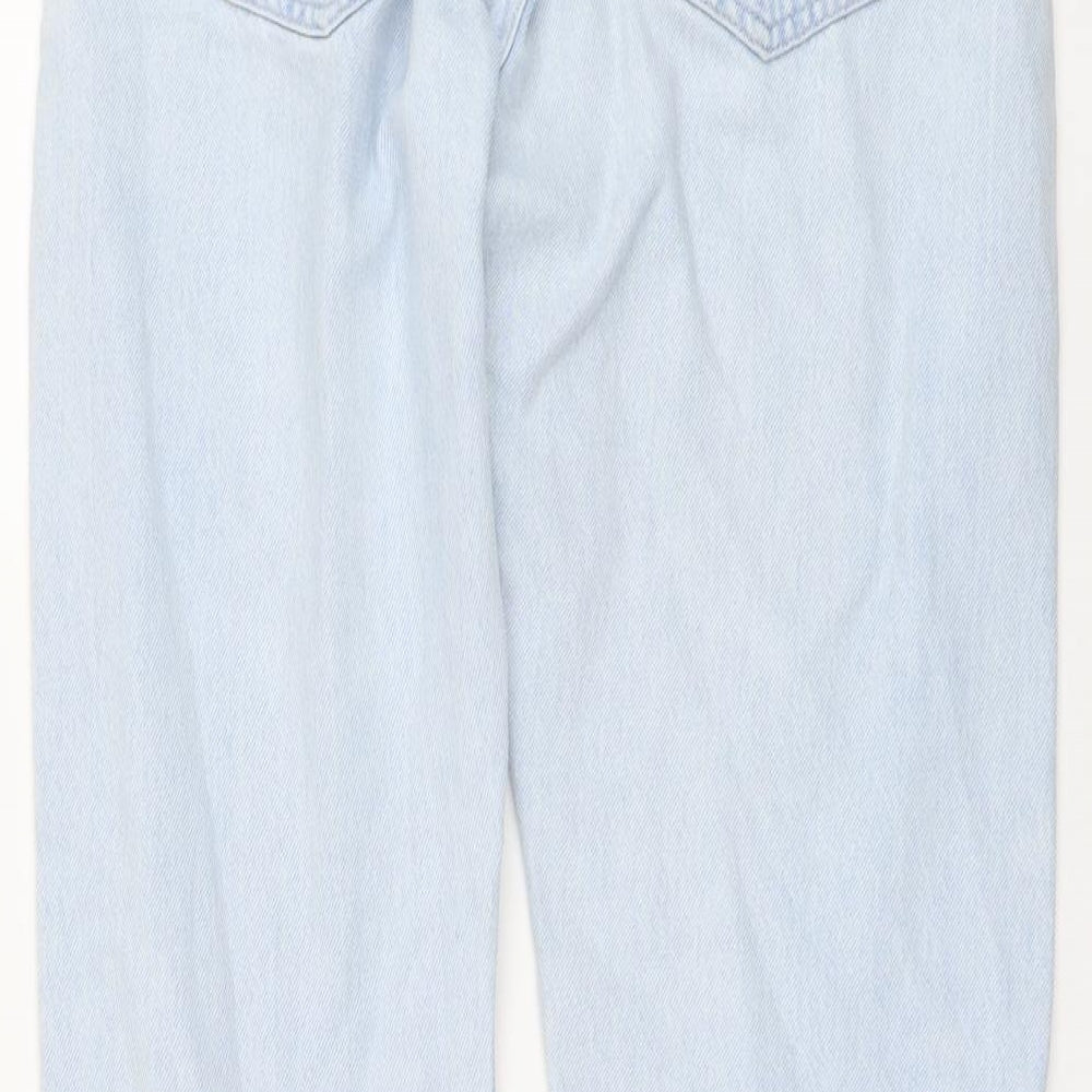 RESERVED Womens Blue Cotton Straight Jeans Size 10 L29 in Regular Button