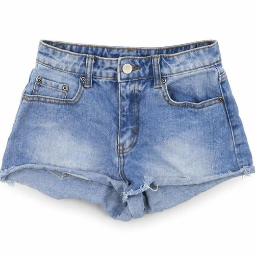 FOREVER 21 Womens Blue Cotton Cut-Off Shorts Size 24 in L3 in Regular Button