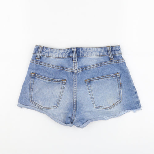 FOREVER 21 Womens Blue Cotton Cut-Off Shorts Size 24 in L3 in Regular Button