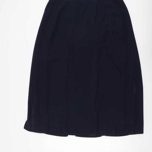 Roman Womens Blue Polyester Swing Skirt Size 20 Zip