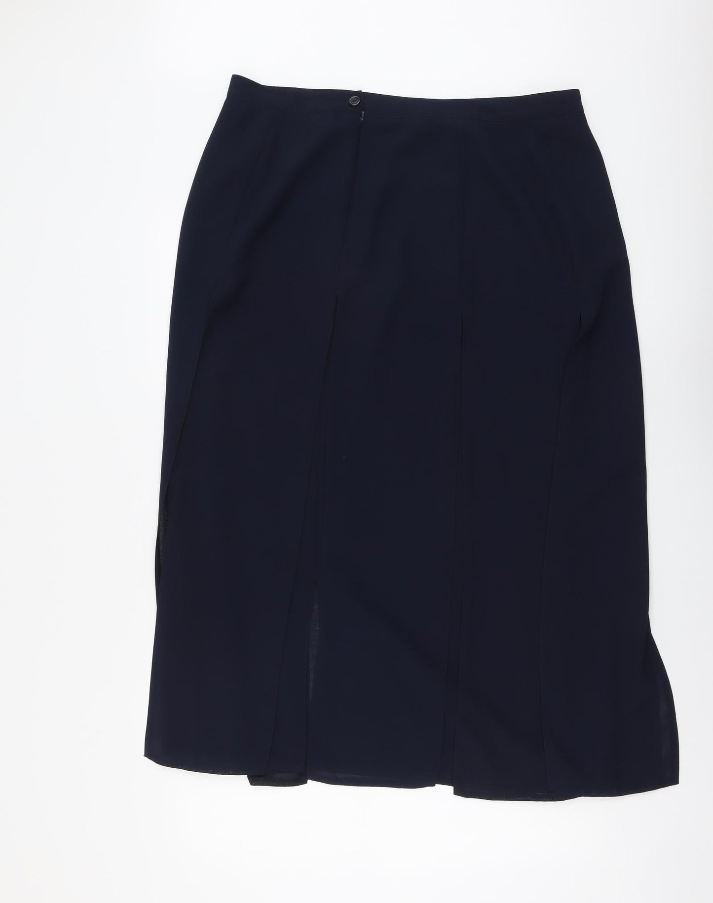 Roman Womens Blue Polyester Swing Skirt Size 20 Zip