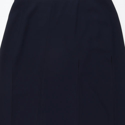 Roman Womens Blue Polyester Swing Skirt Size 20 Zip