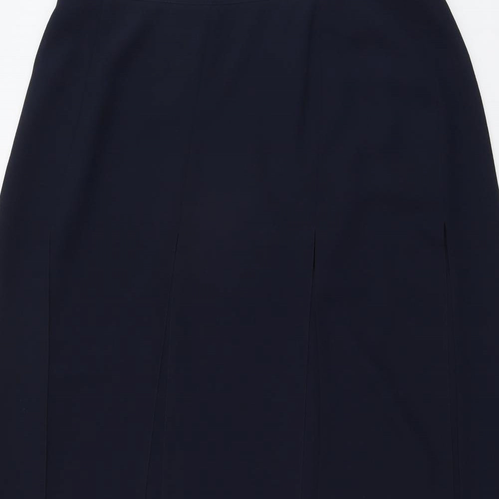 Roman Womens Blue Polyester Swing Skirt Size 20 Zip