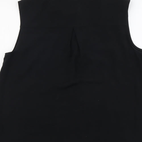 Marks and Spencer Womens Black Polyester Basic Tank Size 14 V-Neck