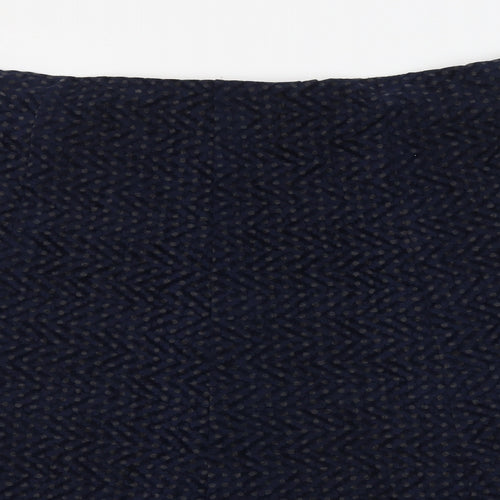Marks and Spencer Womens Blue Geometric Polyester Swing Skirt Size 22