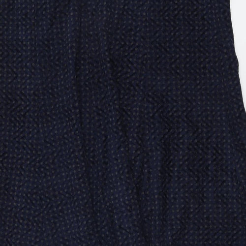 Marks and Spencer Womens Blue Geometric Polyester Swing Skirt Size 22