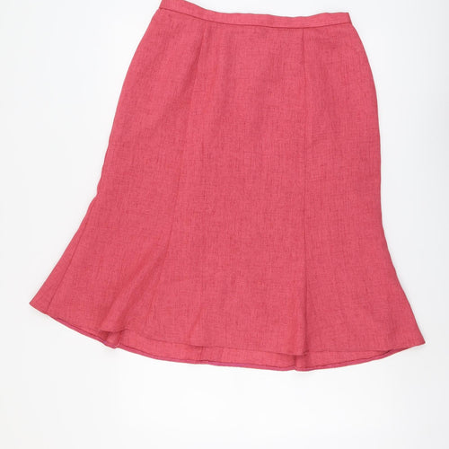 Eastex Womens Pink Polyester Swing Skirt Size 14 Zip