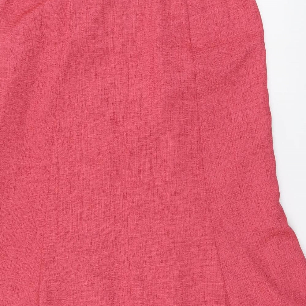 Eastex Womens Pink Polyester Swing Skirt Size 14 Zip