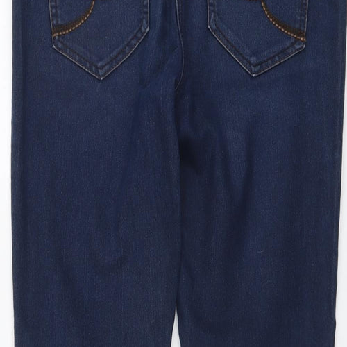 NEXT Womens Blue Cotton Skinny Jeans Size 12 L27 in Regular Button