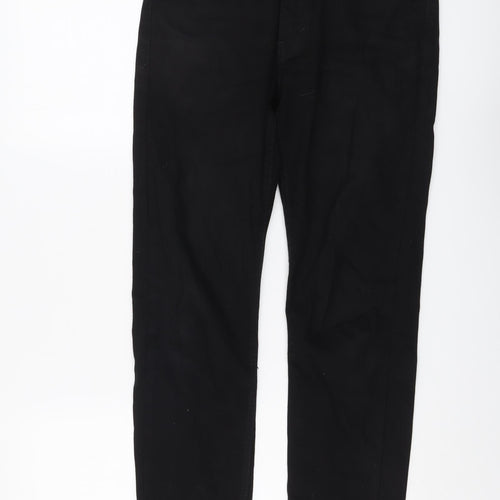 Levi's Mens Black Cotton Straight Jeans Size 30 in L30 in Regular Button